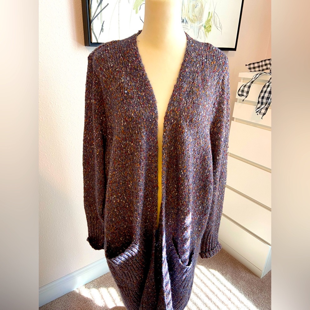 Terra & Sky Multicolor Open Front Cardigan